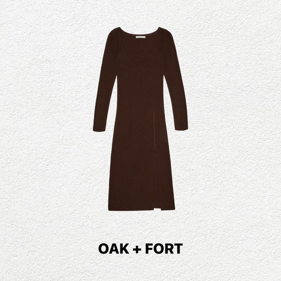 (NWT) Oak + Fort Brown MIDI Dress - Picture 1 of 8